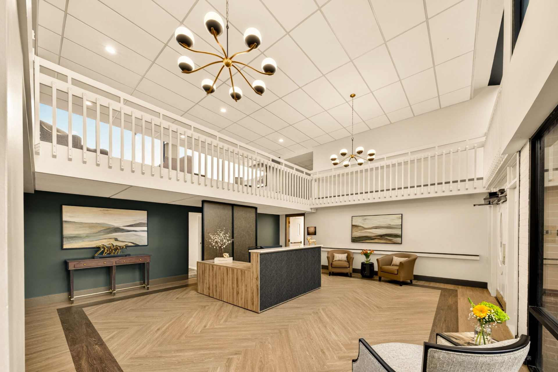 Front desk in the lobby.